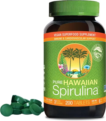 Miniatura 12 de Nutrex Hawaii, Espirulina hawaiana pura - Tabletas de 1000 mg - Superalimento natural rico en nutrientes cultivado en Hawai, apoyo inmunológico