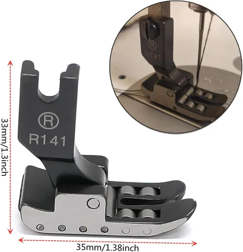 Miniatura 3 de 1 Pieza de prensatelas de rodillos negro R141 12 rodamientos para máquina de coser industrial para Juki Consew Brother Singer (12 rodamientos)