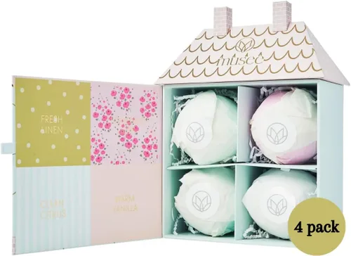 Miniatura 2 de Musee Dollhouse - Juego de bálsamo de baño de 4 x 8 onzas, regalos para mujeres, bombas de baño para mujeres, hechas a mano, magia de baño