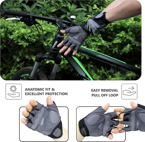 Miniatura 6 de Guantes de ciclismo de montaña para hombre Acolchado de gel SBR absorbente de golpes palma antideslizante Ultra transpirable Especializado