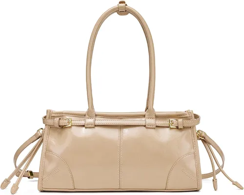 Miniatura 13 de NEWBELLA Bolso de mano de piel sintética para mujer, bolso de hombro convertible con asa superior para trabajo de noche