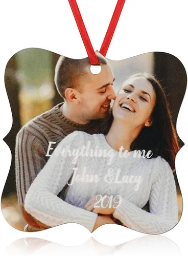 Miniatura 8 de Adornos de fotos de Navidad personalizados 2024 – Decoración de árbol de Navidad, adorno personalizado para colgar imagen familiar, decoración