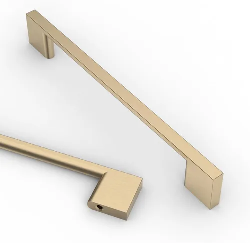 Miniatura 32 de Asidrama - Paquete de 10 manijas de gabinete de cocina de oro cepillado de 3 pulgadas (76mm), tiradores de gabinete, herrajes para gabinete