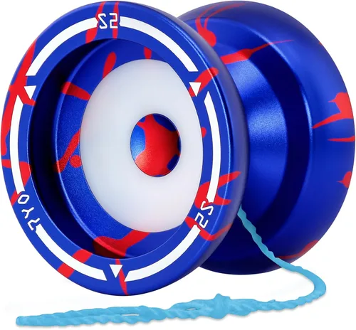 Miniatura 12 de Yoyo profesional S2 para niños y adultos, Yo Yo Yo de metal sensible Yoyo que no responde, yoyo de doble propósito + rodamiento KK + 10 cuerdas +