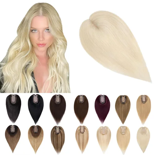 Miniatura 14 de SEGO Extensiones de Cabello para Mujeres Cabello Humano Real Con Flequillo, Base de Seda de 7 * 13CM (2.8 x 5.1 pulgadas) Cabello Humano Remy 100%