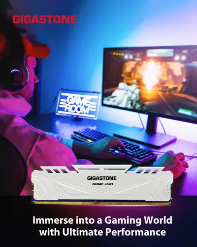 Miniatura 4 de 【DDR4 RAM】 GIGASTONE Game PRO Kit de 32 GB (2 x 16 GB) DDR4 3200 MHz PC4-25600 CL 16-18-18-40 Intel XMP 2.0 AMD Ryzen 1.35V UDIMM 288 Pin sin búfer