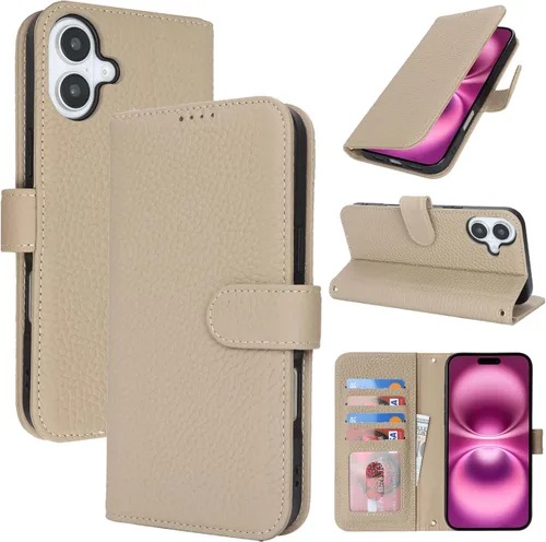 Miniatura 110 de Zouzt Funda para iPhone 11 de 6.1 pulgadas de piel auténtica con 4 ranuras para tarjetas, tarjetero con bloqueo RFID, tapa magnética, función atril