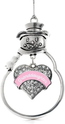 Miniatura 246 de Inspired Silver - Big Sis - Adorno de Navidad plateado - Adorno de árbol de Navidad con dije de corazón con circonita cúbica - Decoración colgante