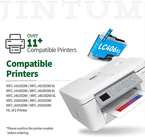 Miniatura 3 de LC406XL - Cartuchos de tinta compatibles con cartuchos de tinta Brother LC406XL LC406 LC 406 XL compatibles con impresora Brother MFC-J4335DW