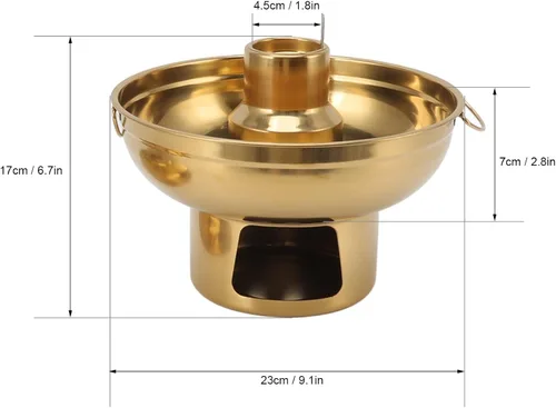 Miniatura 3 de Olla de acero inoxidable portátil de carbón de leña pequeña olla de hielo seco pequeña para una persona té de leche para suministros para el hogar