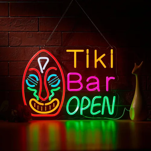 Miniatura 7 de Roouneon Pinball - Letrero de neón para decoración de pared con interruptor regulable, luz LED de neón