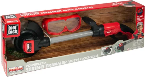 Miniatura 7 de Caja roja: luz y sonido: Weed Wacker/Trimmer - Juguete de trabajo para patio para niños, incluye gafas de seguridad, juego de simulación