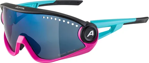 ALPINA Gafas de sol deportivas con 100% protección UV para hombres y mujeres, para ciclismo, correr, protección lateral extraíble, 5W1NG,