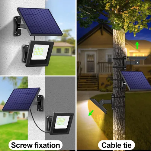 Miniatura 5 de Lightonight Luces Solares para Exteriores, Luces de Inundación Solares de Amanecer a Atardecer 4400mAh 3000K Blanco Cálido, Encendido/Apagado