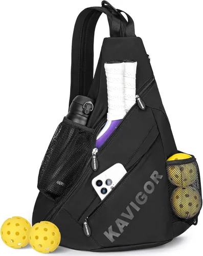 KAVIGOR Bolsa de pickleball 2025, mochila ultraligera convertible con tela suave al tacto y bolsillo húmedo/seco, se adapta a 4 paletas + equipo