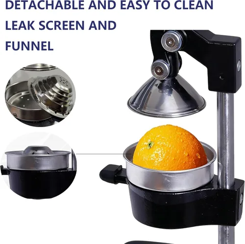 Miniatura 4 de Exprimidor manual de cítricos de hierro fundido para encimera, accesorios reemplazables de doble material, exprimidor de mano resistente para jugo