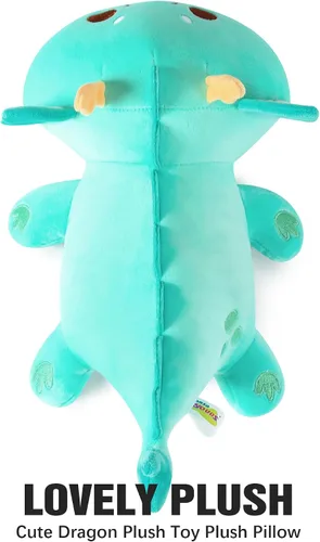 Miniatura 5 de Onsoyours Peluche de dragón gordito, adorable almohada de felpa suave para abrazar, lindo juguete de peluche Kawaii para niños