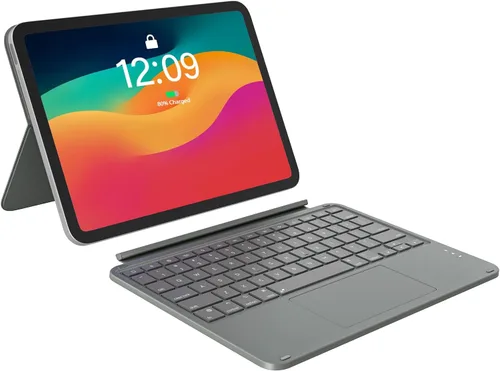 Funda táctil para iPad de 10.ª generación con teclado (10.9", 2022) y iPad 11 (A16, 2025): Funda con soporte magnético dividido, panel multitáctil,