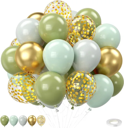 Miniatura 16 de Globos arcoíris, 12 pulgadas 50 unidades, multicolor, globos arcoíris azul celeste verde amarillo naranja rosa intenso, de látex, para cumpleaños