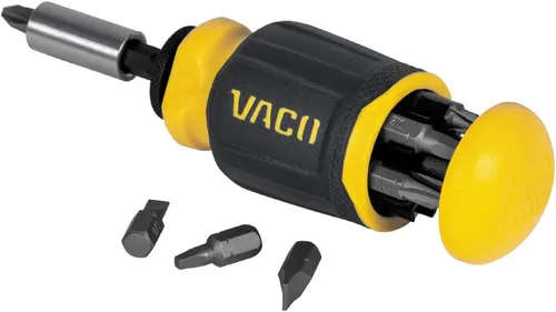 Miniatura 7 de VACO VAC1080 - Destornillador rechoncho multibroca, destornillador de impacto, herramienta magnética ajustable 8 en 1 con Phillips, ranuradas