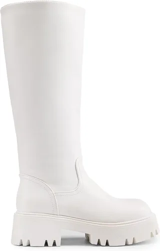 Miniatura 2 de DREAM PAIRS Botas altas hasta la rodilla, cómodas botas de plataforma gruesa con punta redonda y cremallera lateral para mujer
