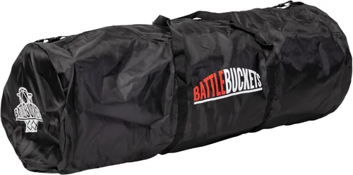 Miniatura 6 de Battle Buckets – Juego gigante de pong y baloncesto de patio con 12 cubos, 2 pelotas, bolsa de transporte y bomba de aire – Juego de exterior