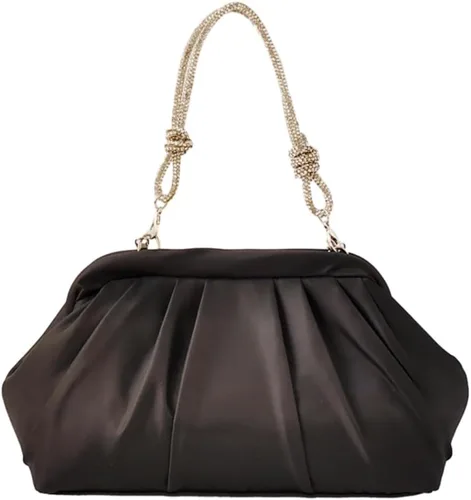 Miniatura 4 de UMREN Bolso de noche con diamantes de imitación de cristal para mujer, estilo vintage, plisado, de satén, formal