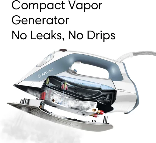 Miniatura 2 de Reliable Velocity - Plancha de vapor 180IR para costura, acolchado y ropa, generador de vapor compacto de 1800 vatios, vapor continuo sin fugas