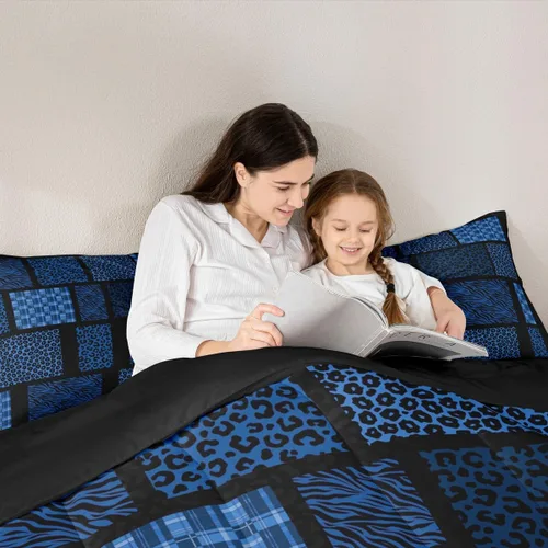 Miniatura 4 de Juego de ropa de cama individual de piel de cebra, guepardo y leopardo, para niños y adultos, juego de edredón de piel de animales salvajes