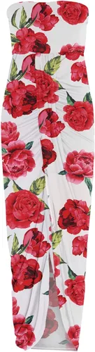 Miniatura 4 de Vestidos de verano fruncidos cruzados para mujer vestido sexy bodycon elegante sin mangas vestido largo para fiesta club vestido de playa