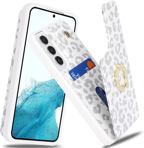 Miniatura 43 de Lipvina Funda para Samsung Galaxy A03s con tarjetero, Galaxy A03s Funda tipo cartera para mujer, tarjetero de crédito, soporte de anillo, fundas