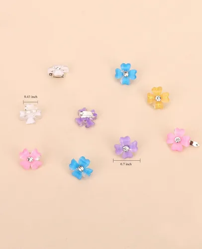 Miniatura 5 de Wecoe Juego de pinzas para el cabello: 20 piezas de accesorios para el cabello bonitos y brillantes para niños, niñas, mujeres, blanco, amarillo