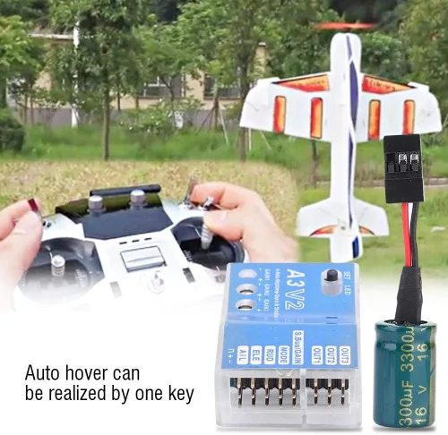 Miniatura 8 de Controlador de vuelo Estabilizador F50A 3-Axle Gyro A3 V2 Controlador de vuelo Sistema estabilizador para RC Avión de ala fija