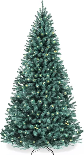 Miniatura 18 de Best Choice Products Artificial Frosted Christmas Tree, 7.5ft Premium Pre-Lit Realistic Spruce Holiday Décor w/Dense Branches, Metal Base – Blue