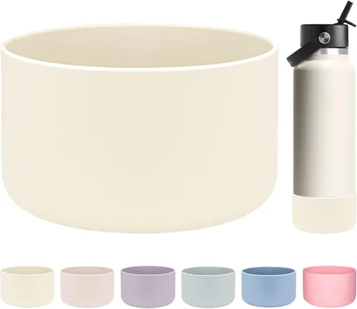 Miniatura 23 de HEYSKAY Bota protectora de silicona para botella de agua Hydro Flask, botella de agua de boca ancha, protector inferior de silicona antideslizante