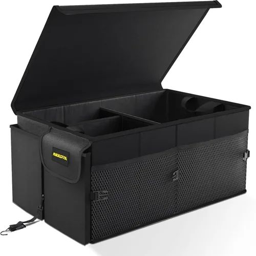 Miniatura 12 de MIKKUPPA Organizador de maletero de automóvil, organizador plegable de 35 litros con tapa, almacenamiento resistente para automóvil, SUV, camión