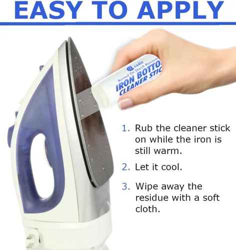 Miniatura 3 de Cadie Barra limpiadora de fondo de plancha de vapor, elimina el almidón acumulado, tela derretida, pegamento de la plancha caliente, elimina