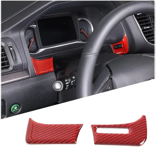 Miniatura 16 de Kit de calcomanías de fibra de carbono real 3D suave para consola de automóvil, salida de aire, marco de ventilación, decoración compatible con Negro
