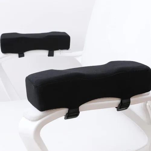 Miniatura 8 de LargeLeaf Reposabrazos de felpa para silla, cojines para codo, alivio de presión, silla de oficina, silla de juegos, reposabrazos con almohadillas