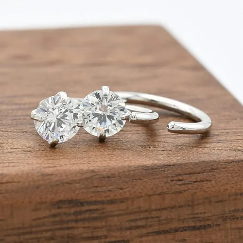 Miniatura 13 de Aretes pequeños de plata de ley 925 para mujer