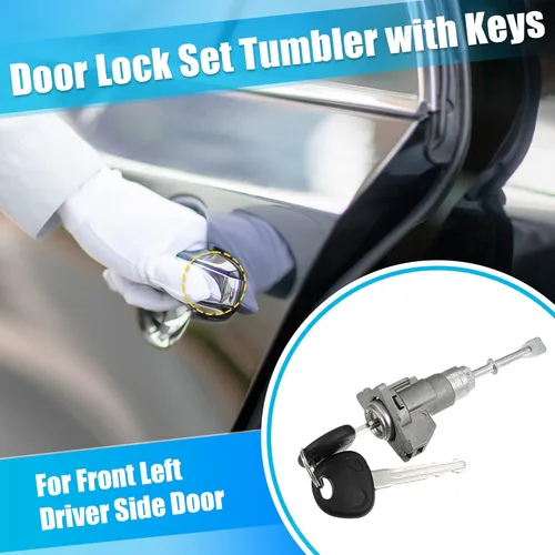 Miniatura 3 de X AUTOHAUX 1 juego de cilindros de bloqueo de puerta delantera con 2 llaves para Hyundai Elantra 2011-2016 1.8L 2.0L lado del conductor izquierdo