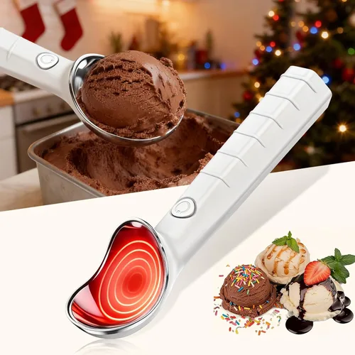 Miniatura 6 de Cuchara de helado calentada USB recargable eléctrica Cuchara de helado de 2000 mAh batería calienta a 158 °F para helado duro Ip67 impermeable