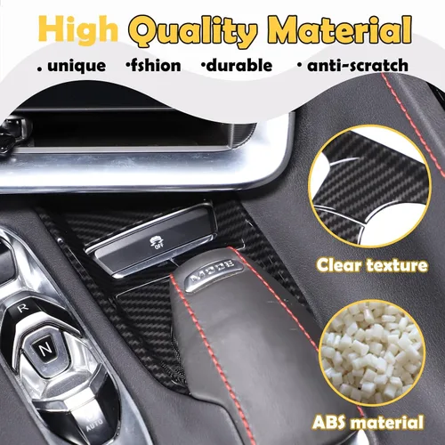 Miniatura 3 de CHEAYAR Cubierta de panel de palanca de cambios compatible con Chevrolet Corvette C8 2020-2023, interruptor antideslizante ESP de automóvil, sensor