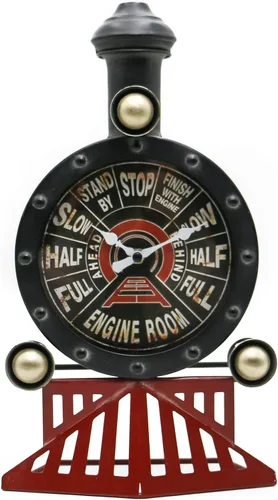 YOUKI Decoración de pared de tren vintage, reloj steampunk, regalos de tren para hombres, reloj de cueva para hombre, arte de pared para oficina y