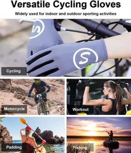 Miniatura 5 de SUJAYU Guantes de ciclismo de dedo completo, guantes de bicicleta de montaña, guantes de motocross, guantes de carreras, guantes de ciclismo