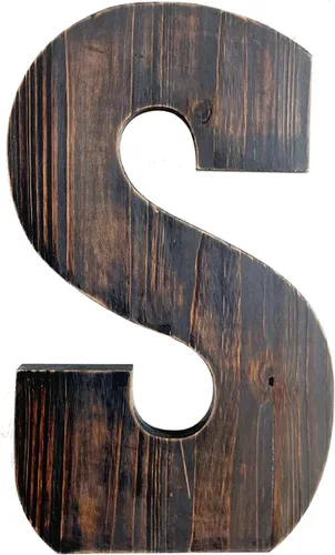 Miniatura 24 de ABELOTS Arte de pared con letras grandes para sala de estar, baño, dormitorio y decoración del hogar, letras rústicas de granja para apellidos