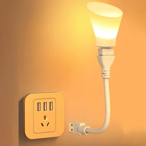 Miniatura 7 de Lámpara de escritorio LED USB con cuello de cisne flexible con luces blancas cálidas ajustables para dormitorio, lectura, luz nocturna, dormitorio