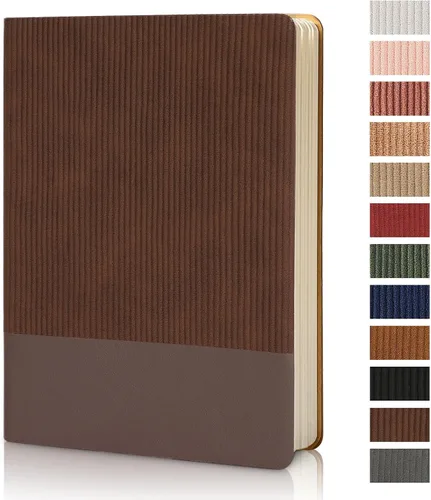 Miniatura 40 de Cuaderno con Líneas para Trabajo, Cuaderno de Notas con Rayas Universitarias 5.79"x8.27" A5 Cuero PU para Escritura Diaria 216 Páginas para Mujeres