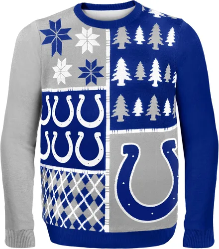 Miniatura 15 de FOCO NFL Unisex-Adult NFL Busy Block Ugly Sweater Bloque ocupado