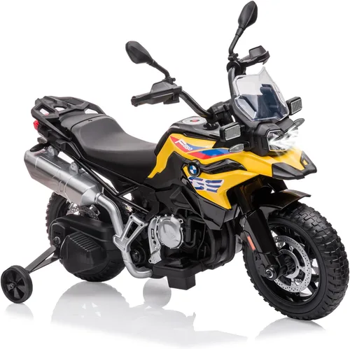 Miniatura 8 de Motocicleta de policía de 12 V, 7 Ah, con licencia BMW con 2 velocidades, faros LED, suspensión de resorte, MP3, música y 2 ruedas de entrenamiento